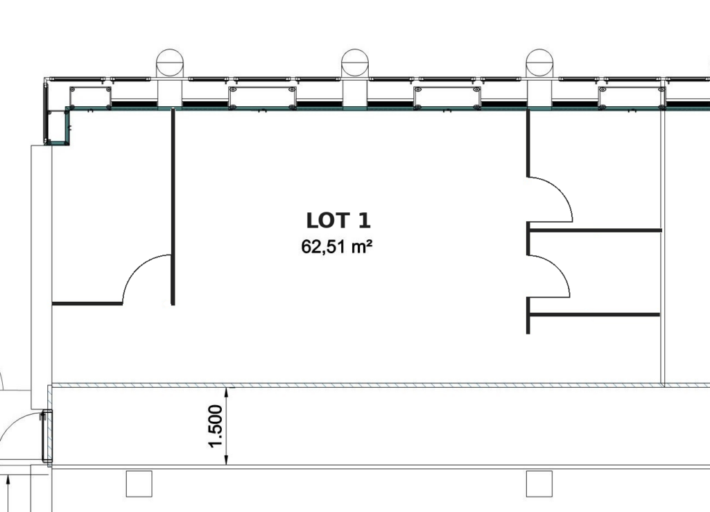 Openspace 59 m² + parking — plan