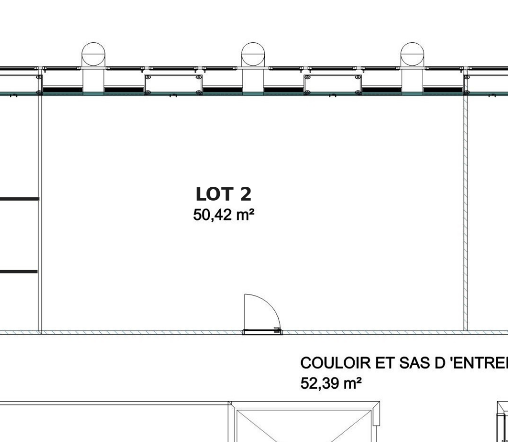 Bureaux de 55 m² — plan