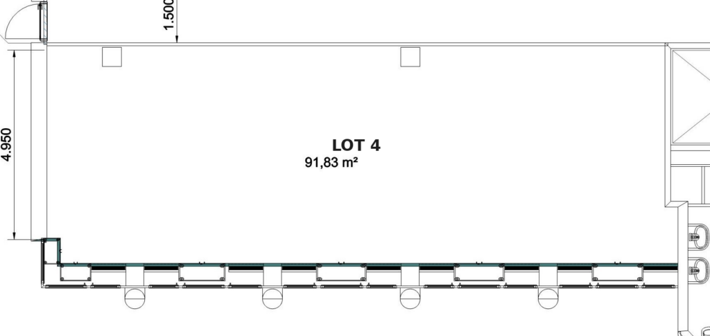 Bureaux 87 m² + 2 parkings — plan